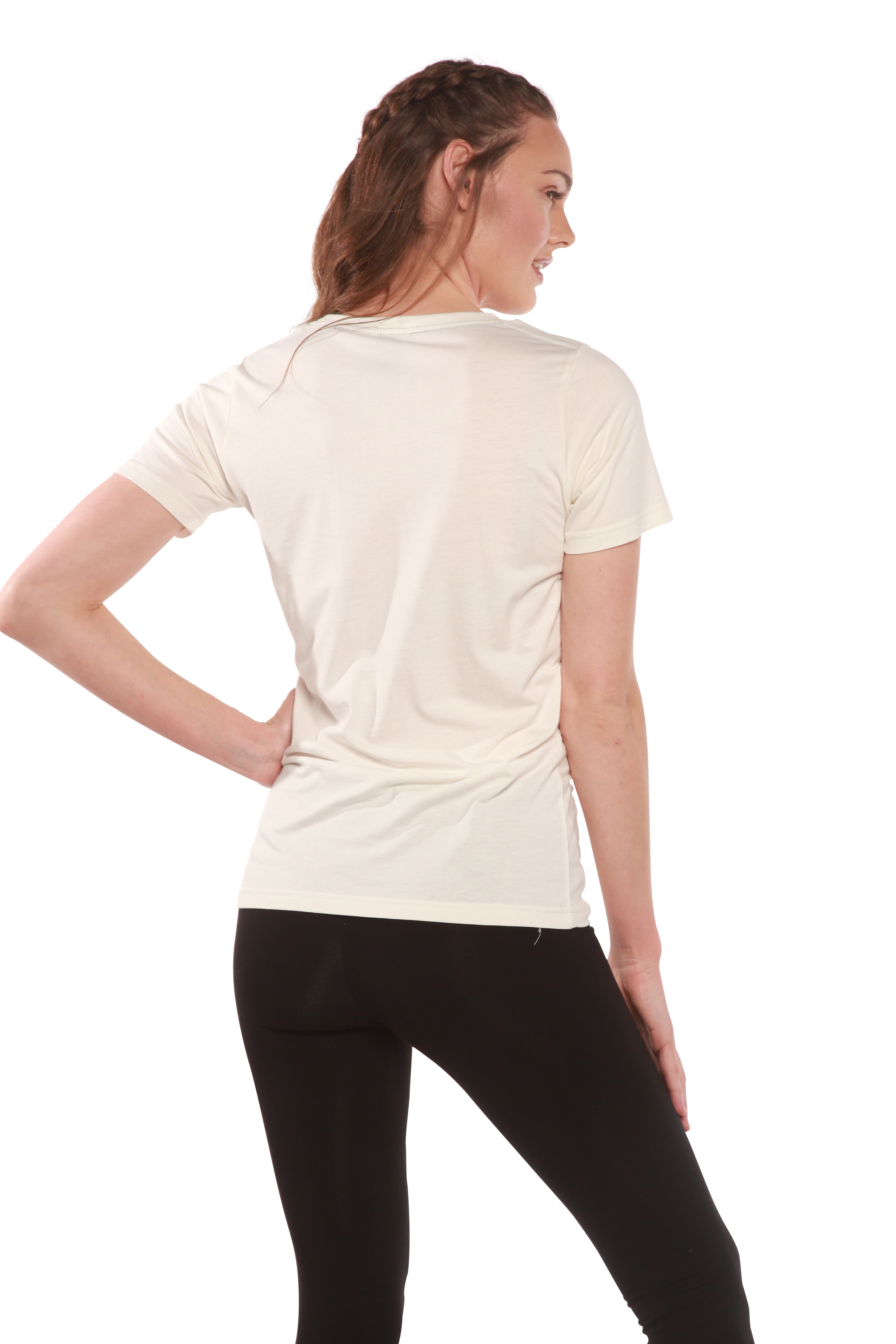 Custom Printed Women's Bamboo/Cotton Short Sleeve Scoop Neck Graphic T-Shirt - P's One-Stop Shop 