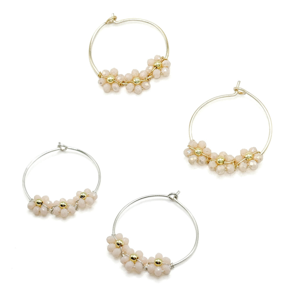 Daisy silver earrings - P's One-Stop Shop 