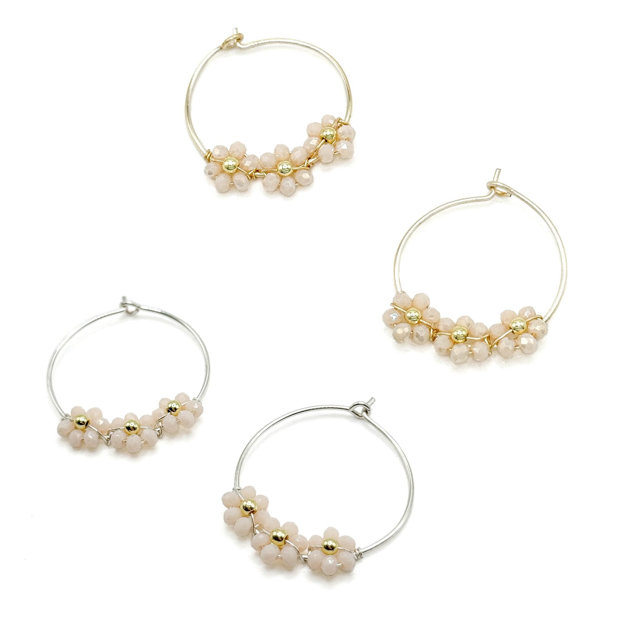 Daisy silver earrings - P's One-Stop Shop 