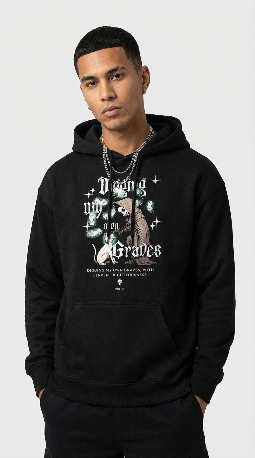 Digging My Own Graves Cat Hoodie - P's One-Stop Shop 