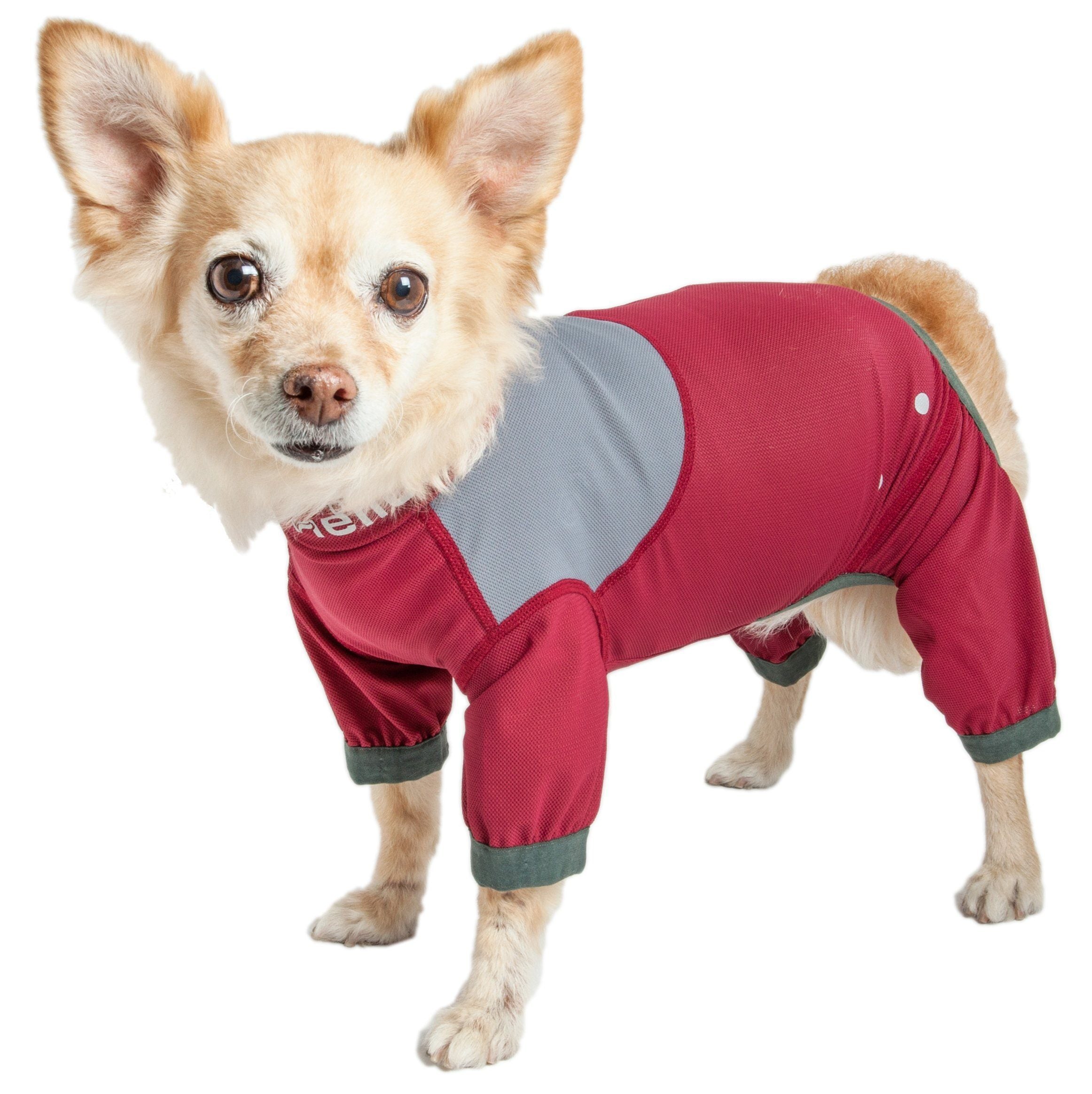 Dog Helios ® 'Tail Runner' Lightweight 4-Way-Stretch Breathable Yoga Dog Tracksuit - P's One-Stop Shop 
