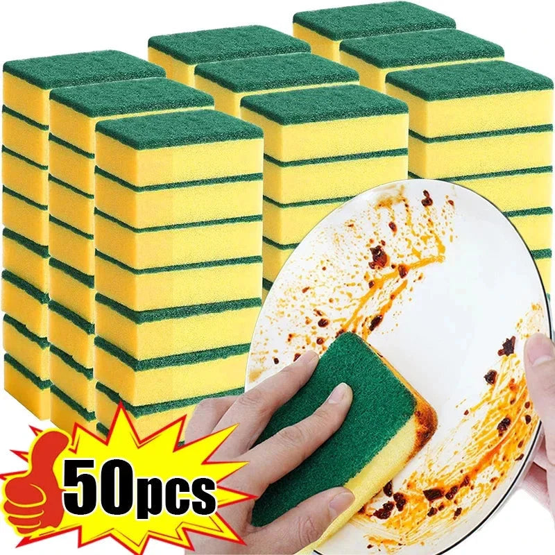 Double-Sided Magic Cleaning Sponge – Rust & Stain Remover for Kitchen - P's One-Stop Shop 