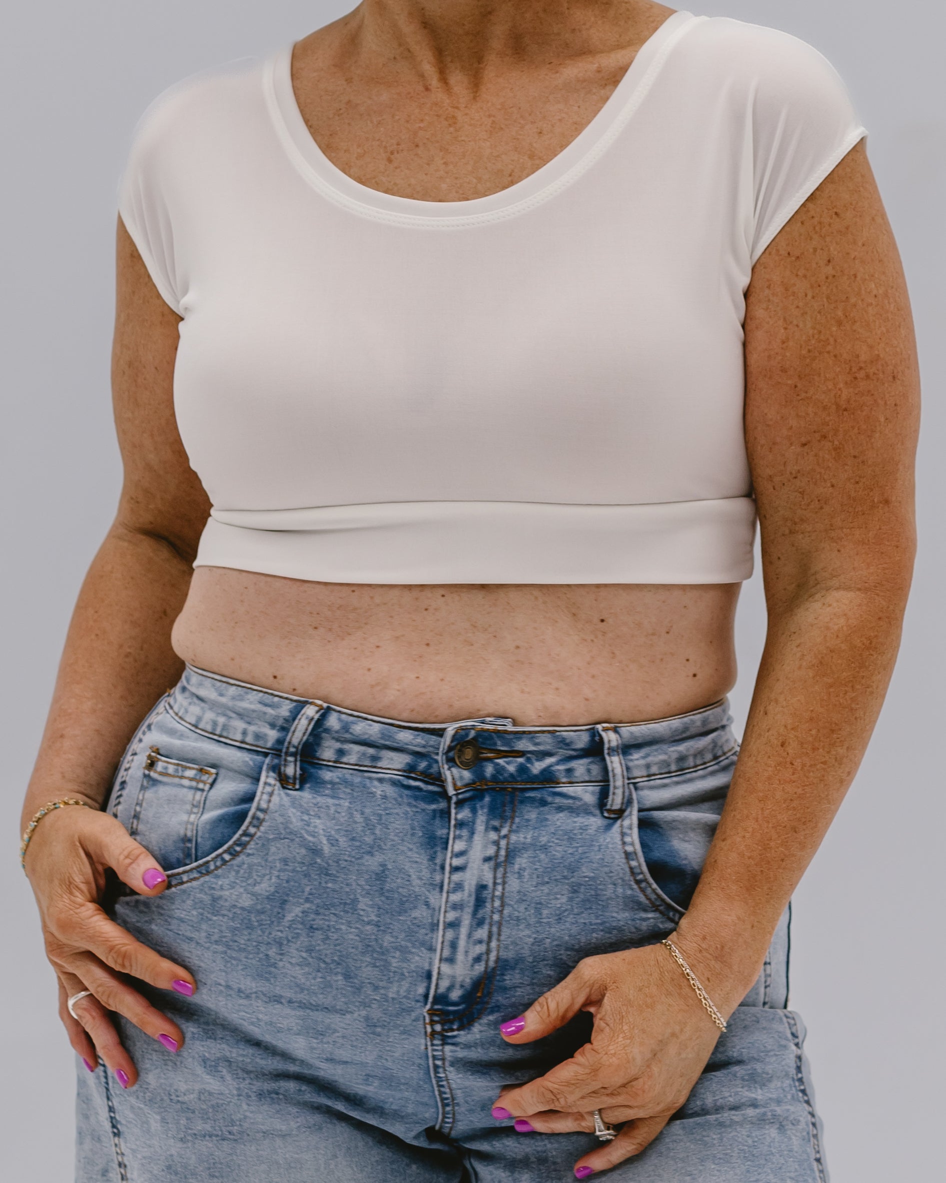Elegant Basic Cap Sleeve Halftee - P's One-Stop Shop 