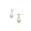 Elegant Freshwater Pearl Gold Wire Earrings - P's One-Stop Shop 