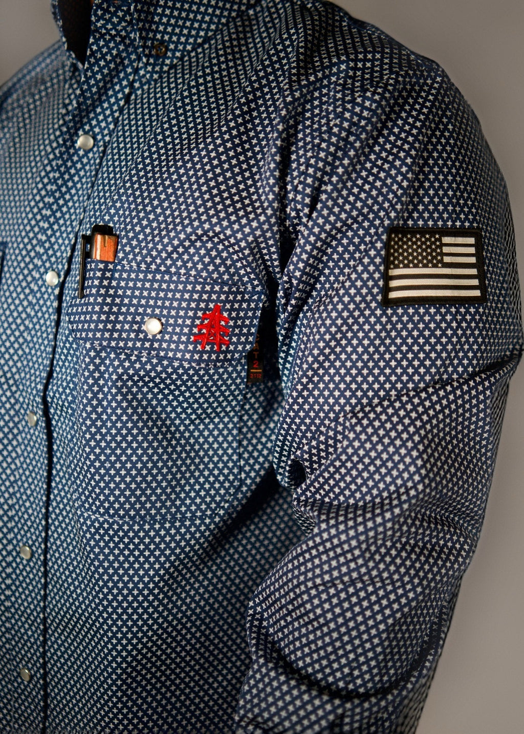 FR Pearl Snap Work Shirt - Honor Navy - P's One-Stop Shop 