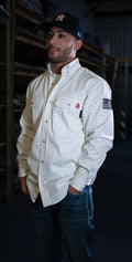 FR Pearl Snap Work Shirt - Phantom White - P's One-Stop Shop 