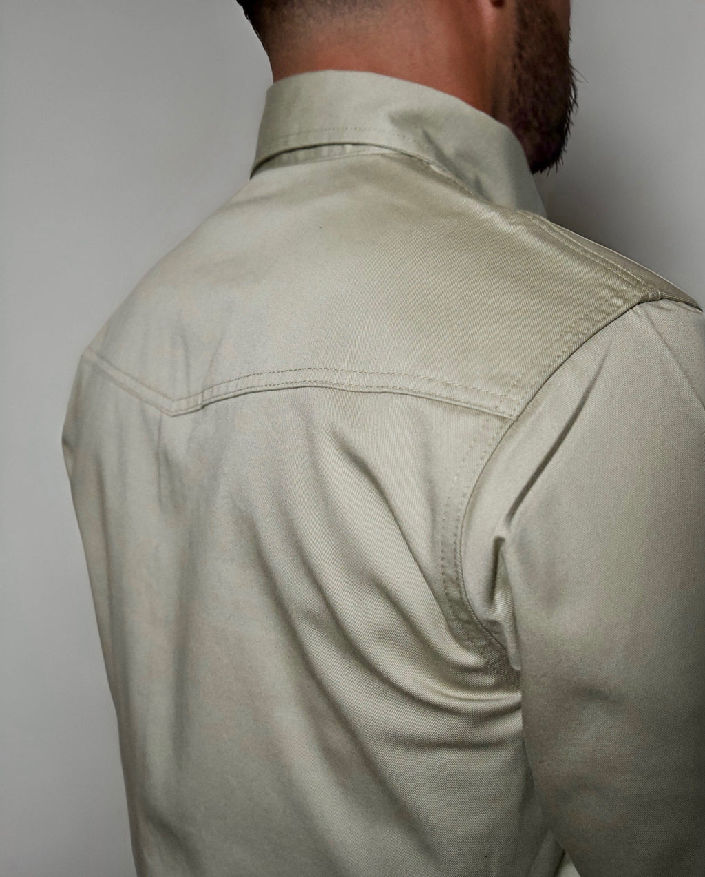 FR Western Style Pearl Snap - Khaki - P's One-Stop Shop 