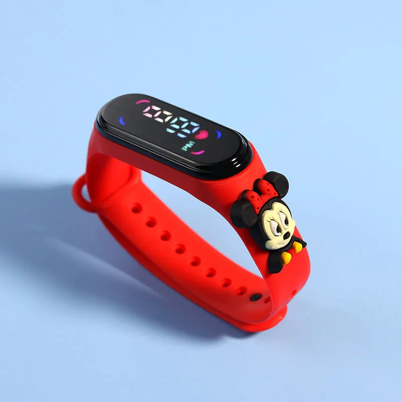 Fashion Mickey Children Watches For Girls Electronic Bracelet Sports Touch LED Spiderman Doll Kids Watch Women Waterproof Clock - P's One-Stop Shop 