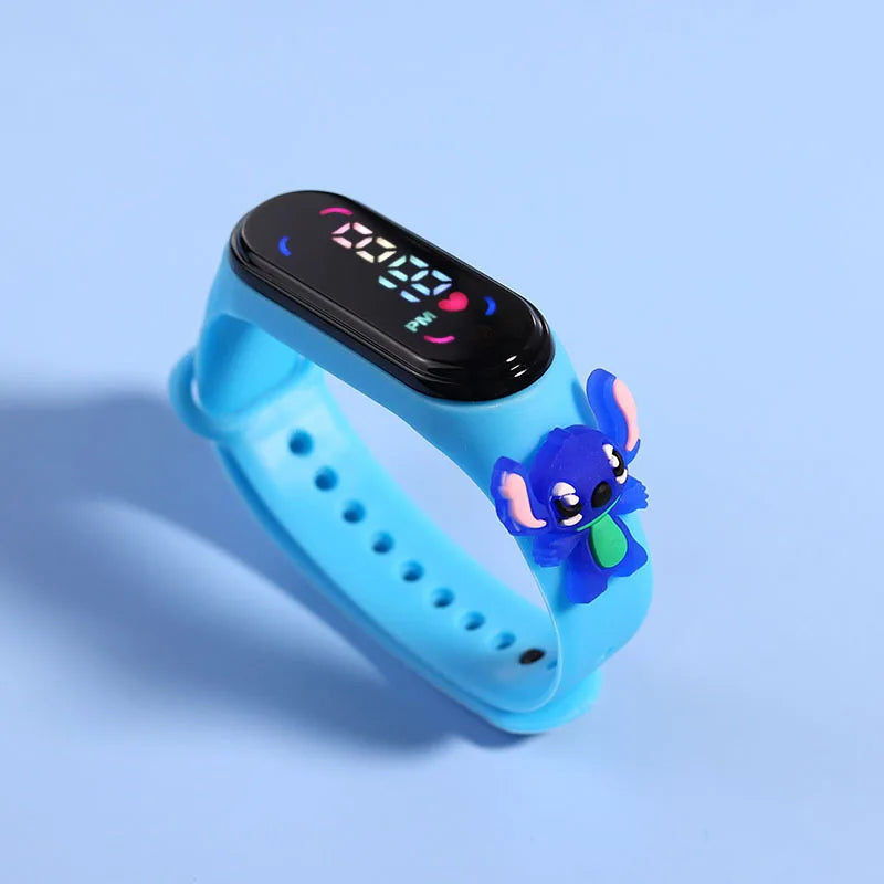 Fashion Mickey Children Watches For Girls Electronic Bracelet Sports Touch LED Spiderman Doll Kids Watch Women Waterproof Clock - P's One-Stop Shop 