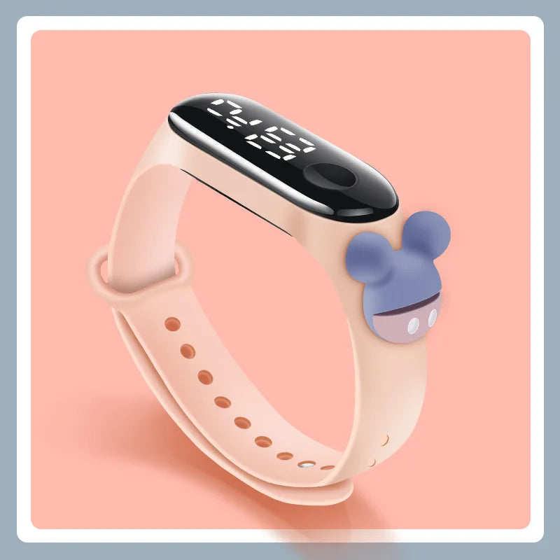 Fashion Mickey Children Watches For Girls Electronic Bracelet Sports Touch LED Spiderman Doll Kids Watch Women Waterproof Clock - P's One-Stop Shop 