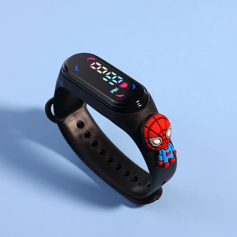 Fashion Mickey Children Watches For Girls Electronic Bracelet Sports Touch LED Spiderman Doll Kids Watch Women Waterproof Clock - P's One-Stop Shop 