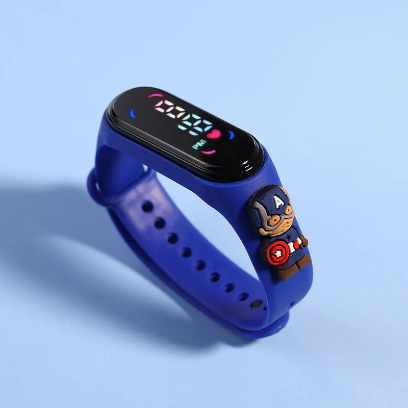 Fashion Mickey Children Watches For Girls Electronic Bracelet Sports Touch LED Spiderman Doll Kids Watch Women Waterproof Clock - P's One-Stop Shop 