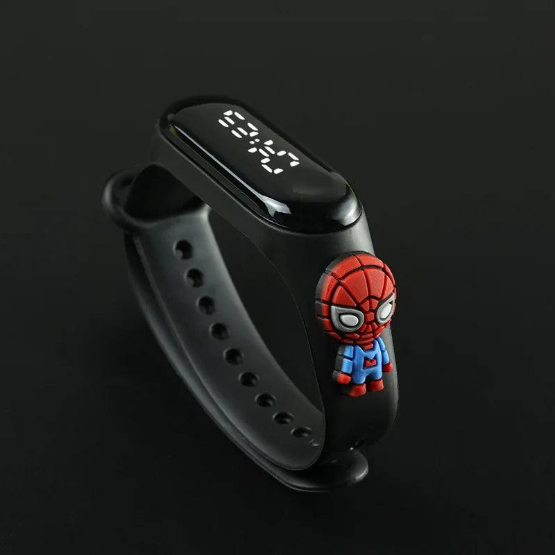 Fashion Mickey Children Watches For Girls Electronic Bracelet Sports Touch LED Spiderman Doll Kids Watch Women Waterproof Clock - P's One-Stop Shop 