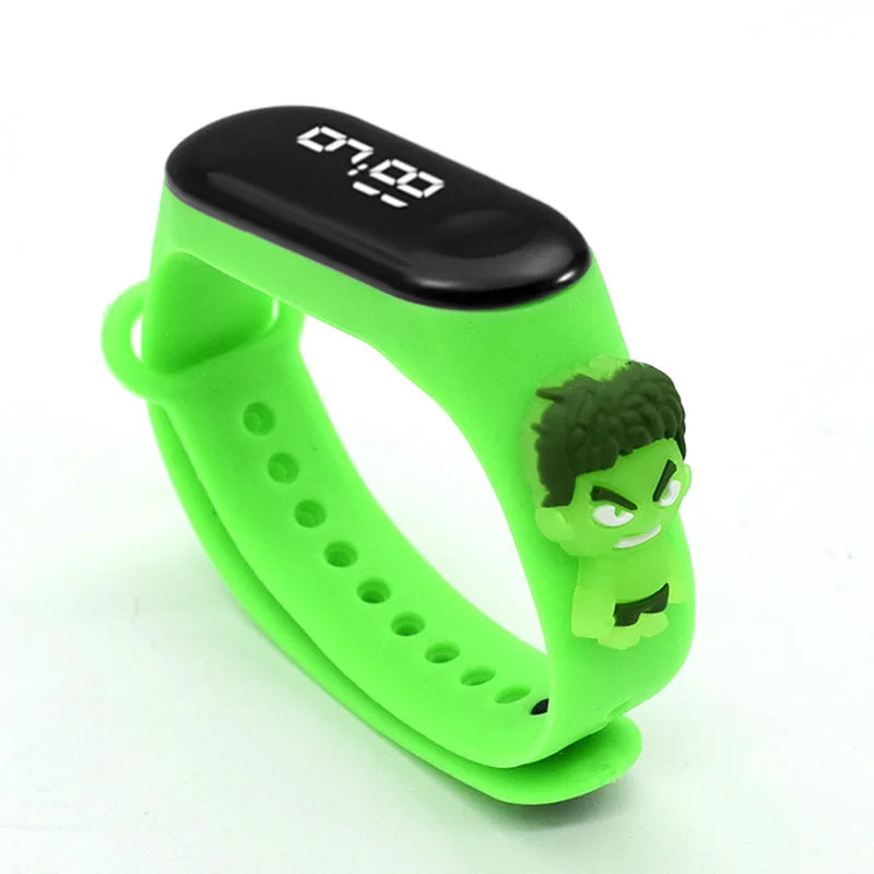 Fashion Mickey Children Watches For Girls Electronic Bracelet Sports Touch LED Spiderman Doll Kids Watch Women Waterproof Clock - P's One-Stop Shop 