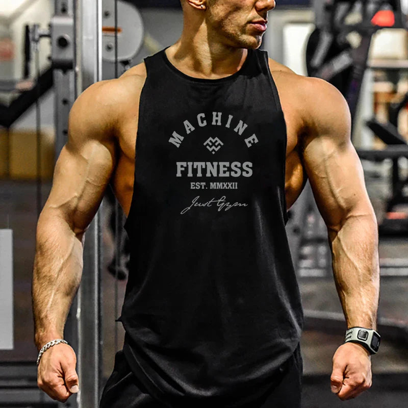 FlexFit Muscle Tank: Men's Cotton Workout Vest - P's One-Stop Shop 