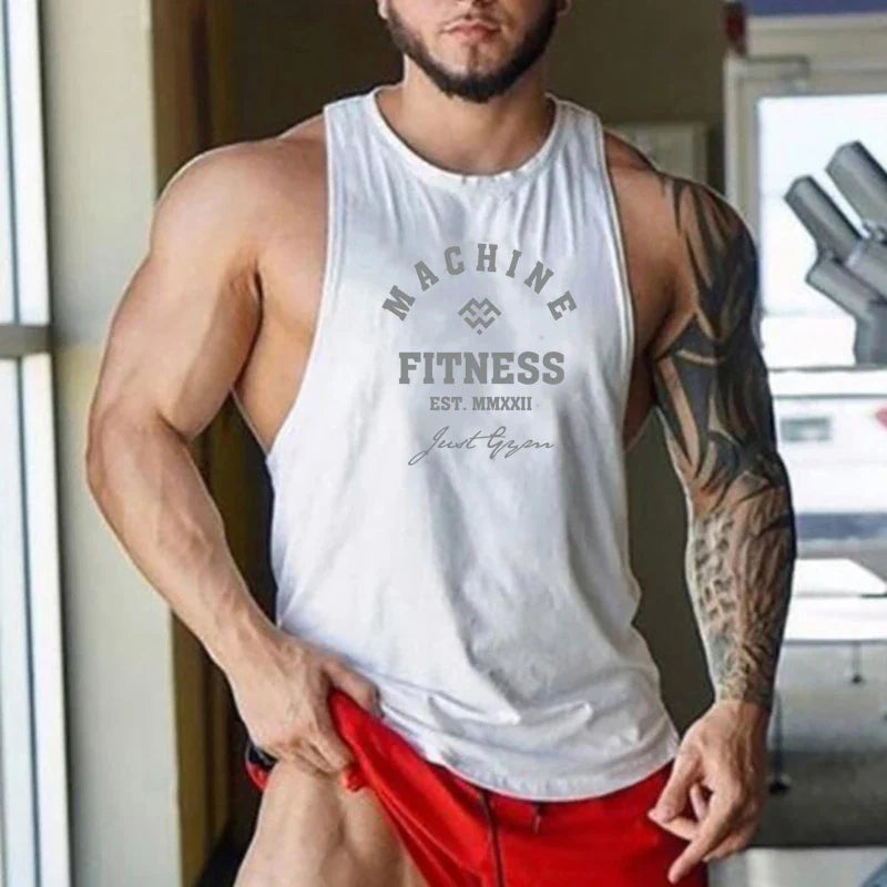 FlexFit Muscle Tank: Men's Cotton Workout Vest - P's One-Stop Shop 