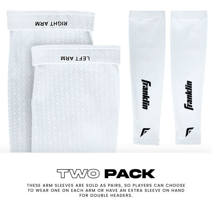 Franklin Premium Compression Arm Sleeves (2-Pack) – Performance Boost Sun Protection for Baseball Softball - P's One-Stop Shop 