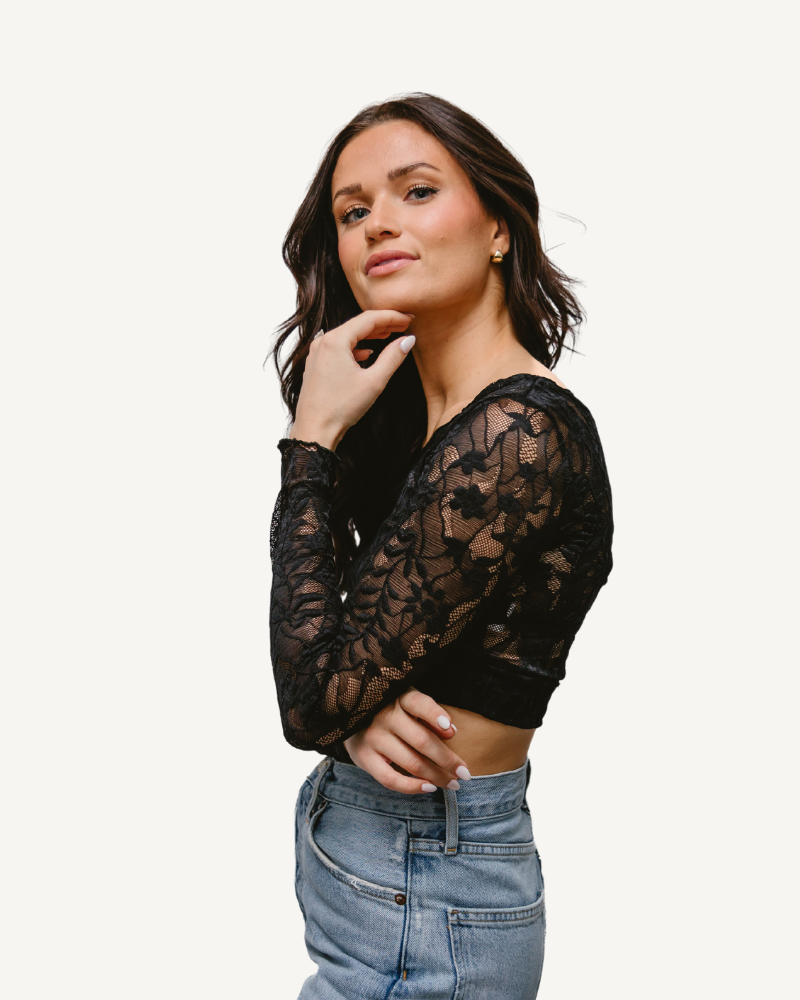 Full Lace Long-Sleeved Halftee - P's One-Stop Shop 