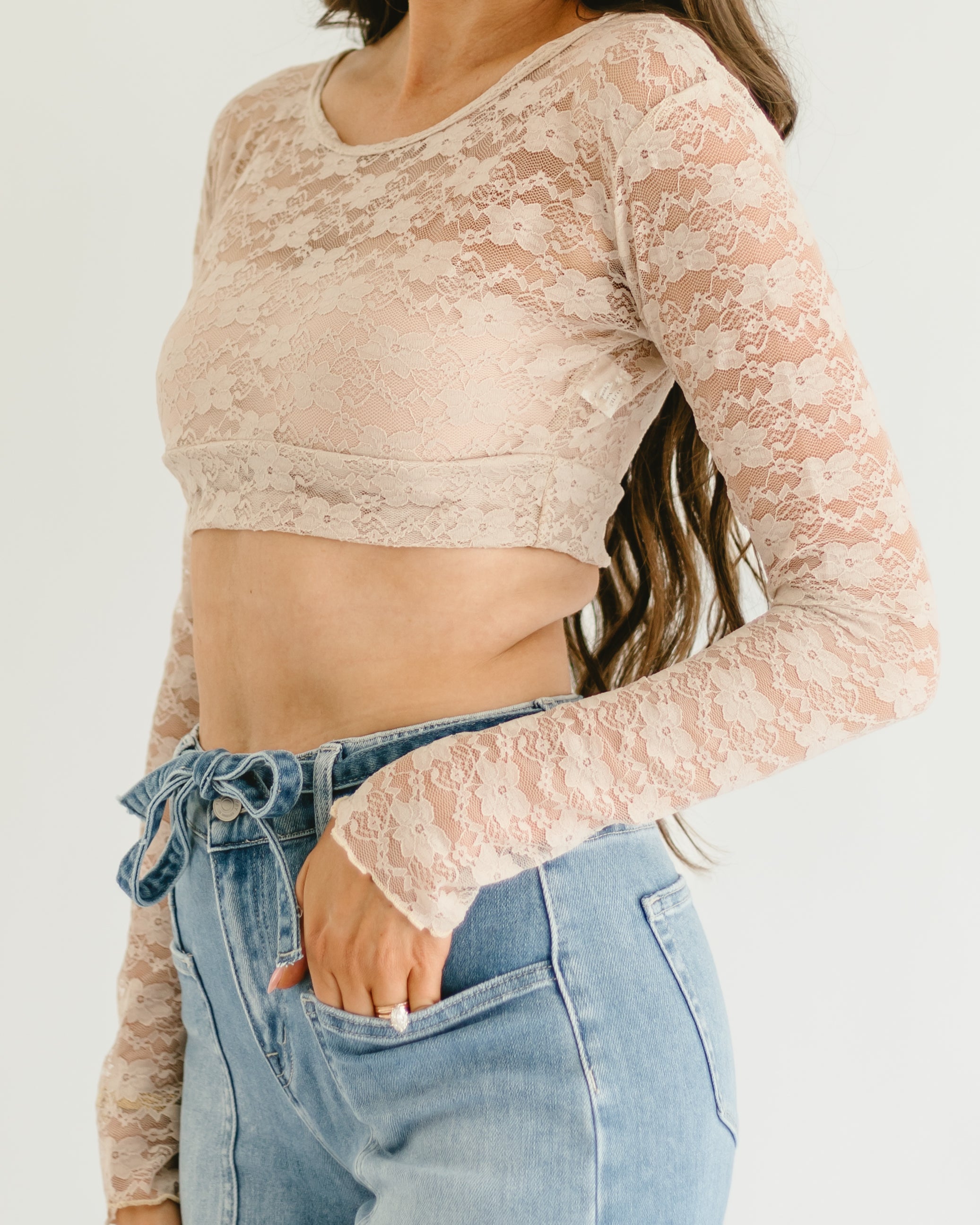 Full Lace Long-Sleeved Halftee - P's One-Stop Shop 