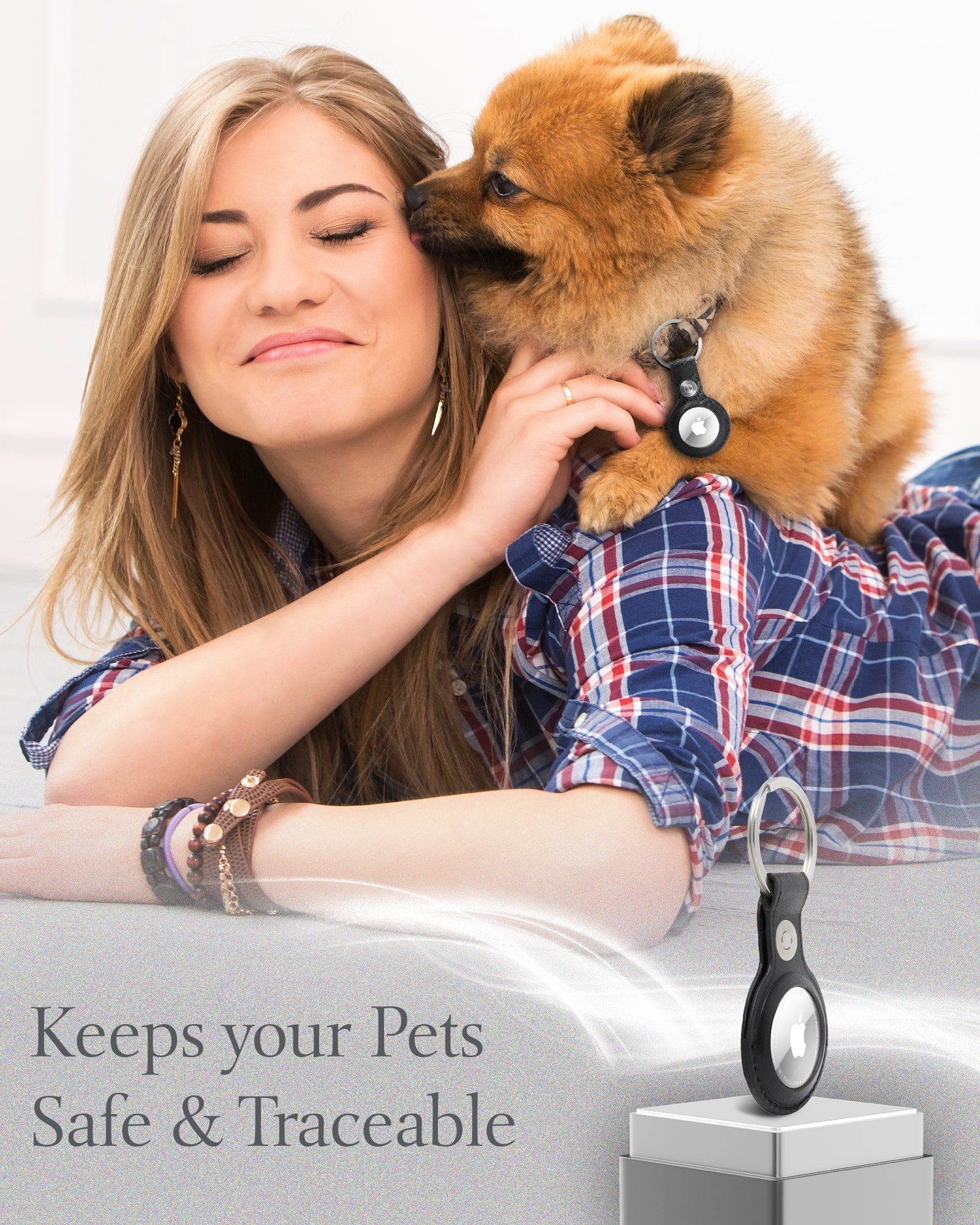 Genuine Leather Air Tag Key Chain - P's One-Stop Shop 