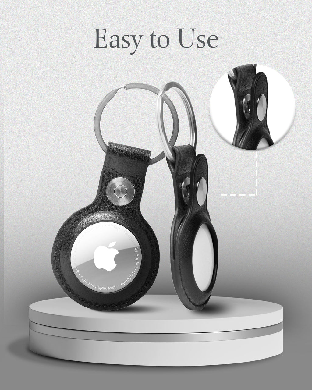 Genuine Leather Air Tag Key Chain - P's One-Stop Shop 