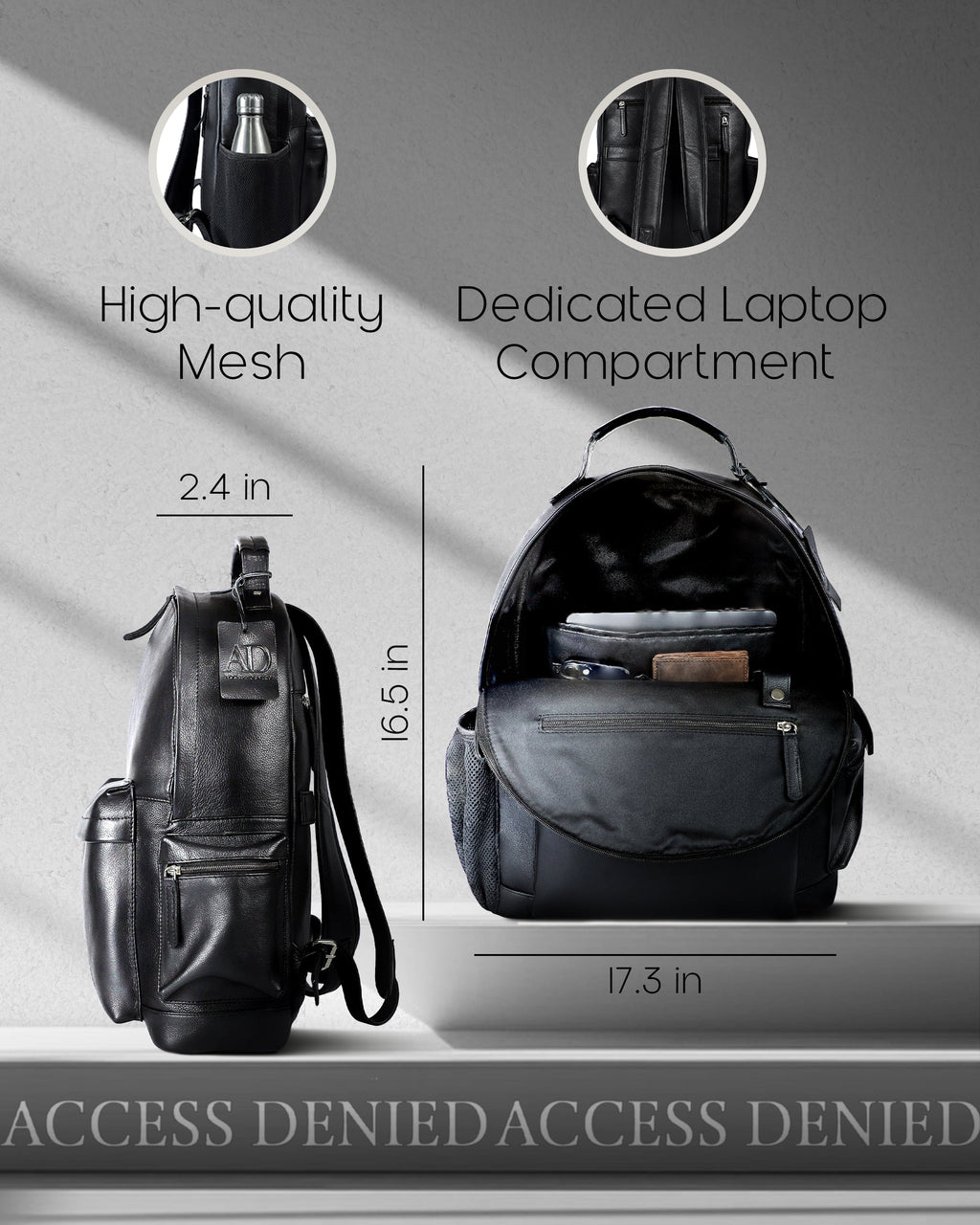 Genuine Leather Backpack - P's One-Stop Shop 