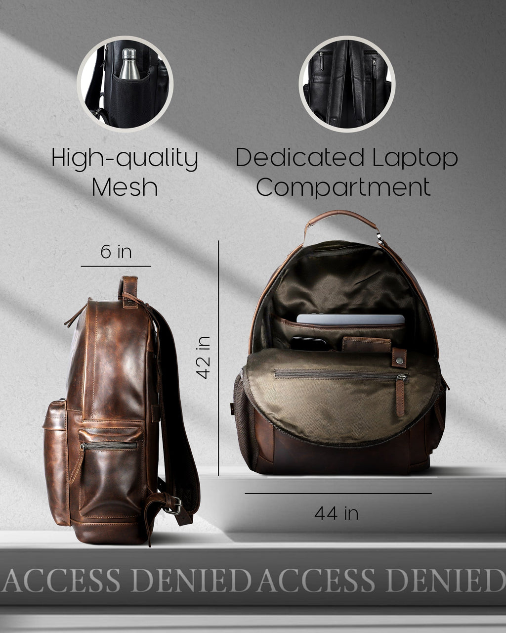 Genuine Leather Backpack - P's One-Stop Shop 