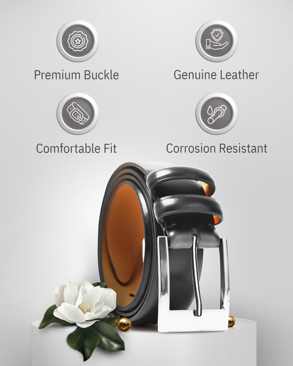 Genuine Leather Belt - P's One-Stop Shop 