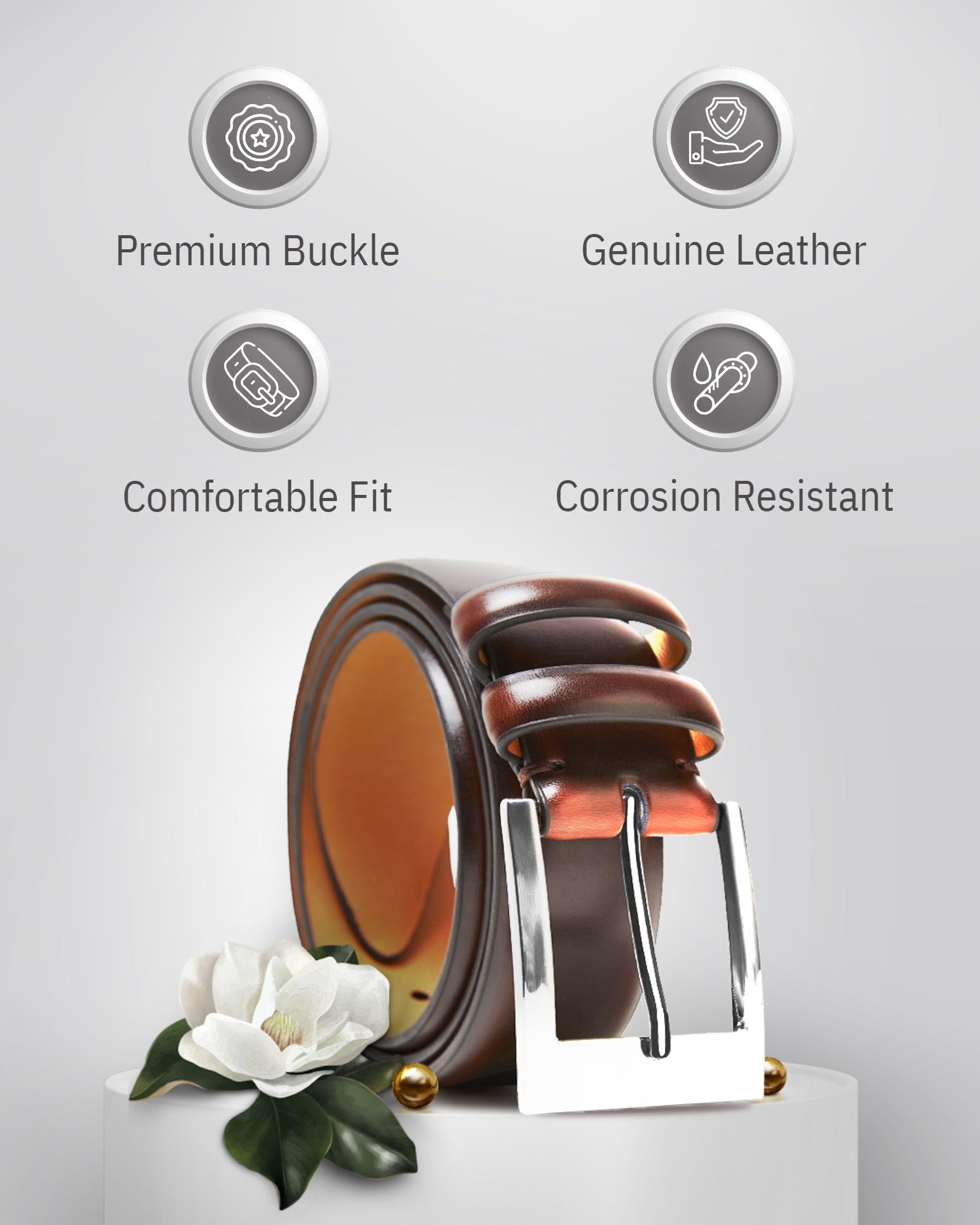 Genuine Leather Belt - P's One-Stop Shop 
