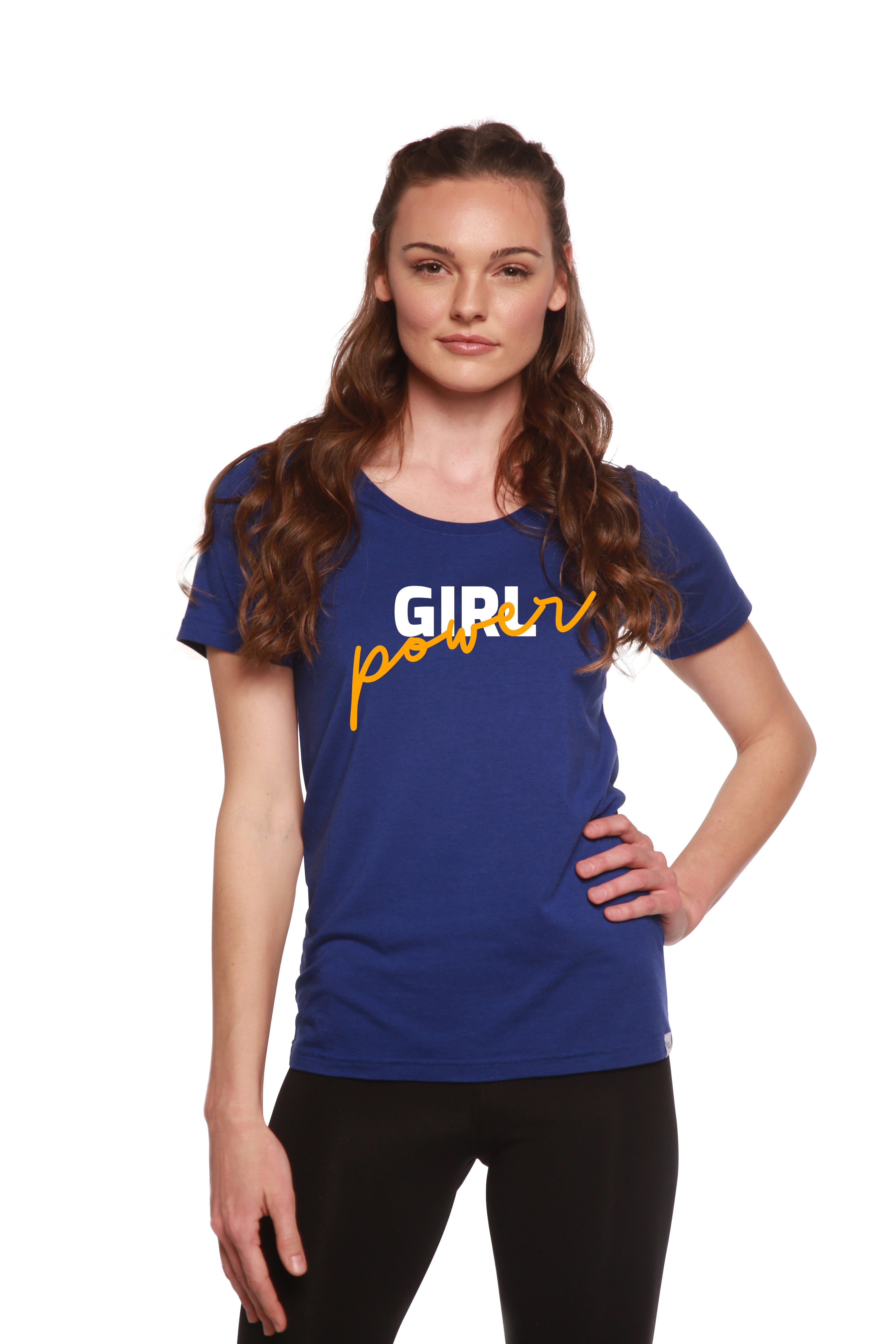 Girl Power Printed Women's Bamboo/Cotton Short Sleeve Scoop Neck T-Shirt - P's One-Stop Shop 