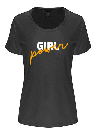 Girl Power Printed Women's Bamboo/Cotton Short Sleeve Scoop Neck T-Shirt - P's One-Stop Shop 