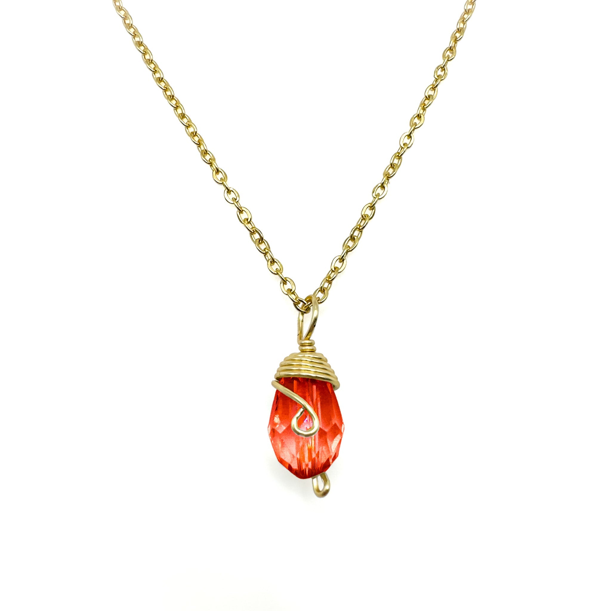 Gold Birthstone necklace - P's One-Stop Shop 