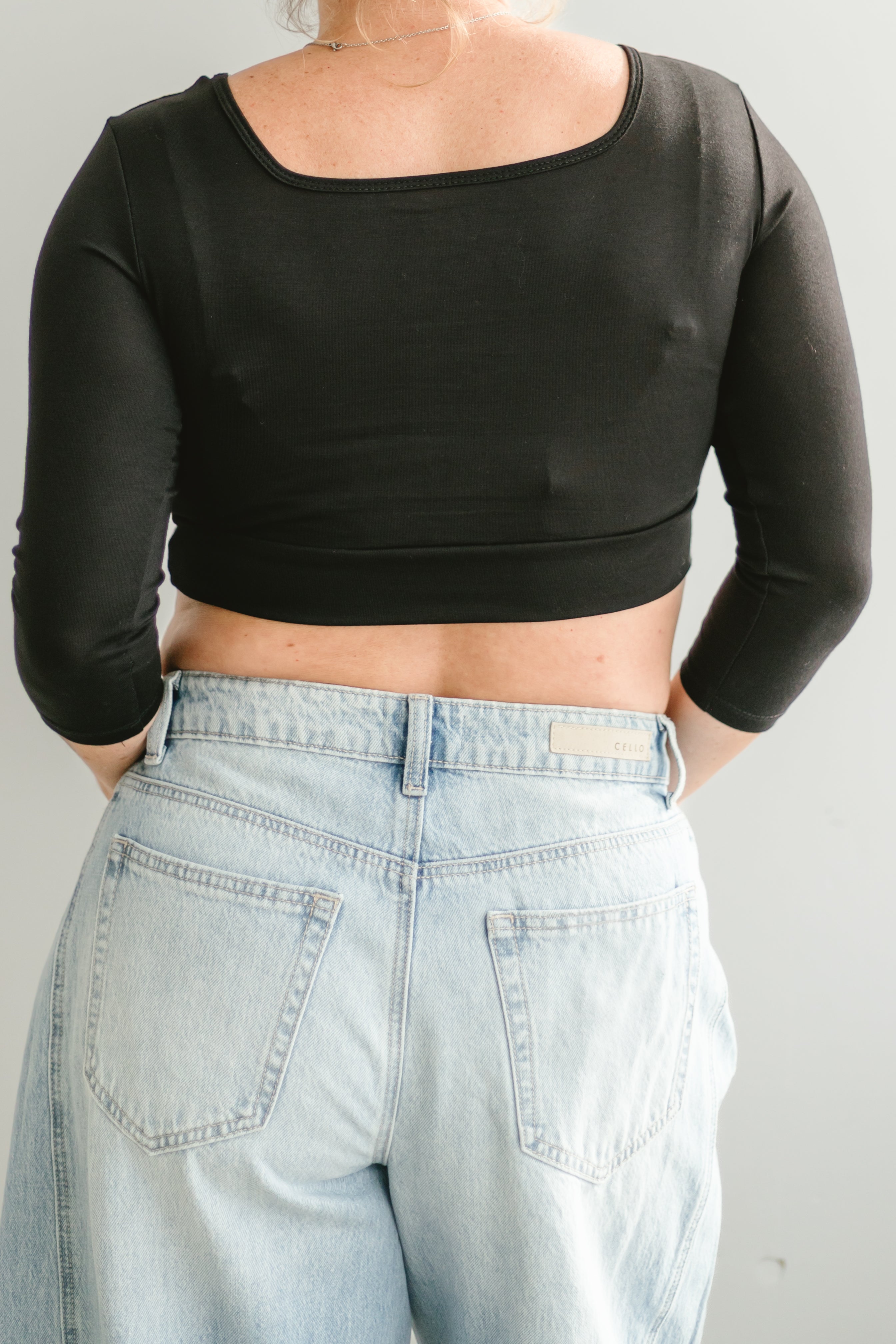 Halftee Square Neck 3/4 Sleeve - P's One-Stop Shop 