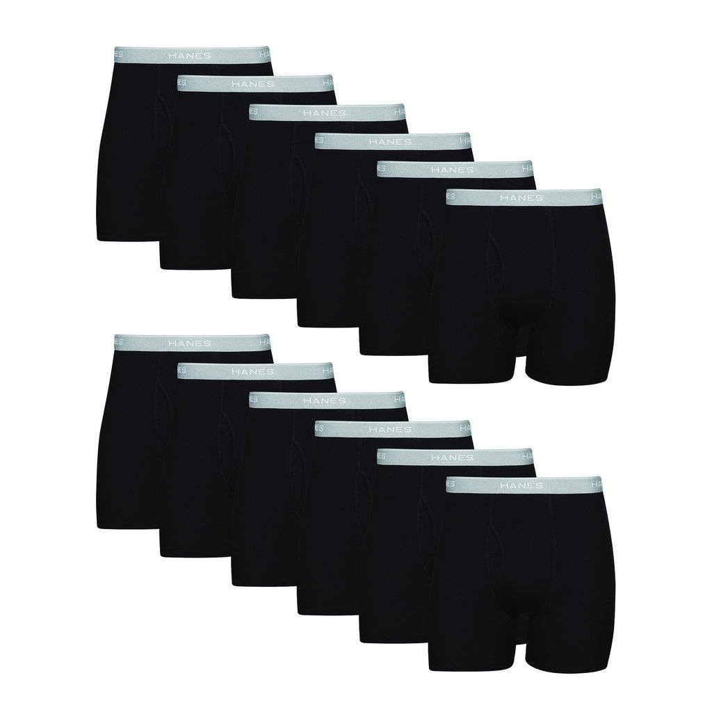 Hanes mens Underwear Boxer Briefs Pack, Cool & Breathable Cotton Moisture-wicking Underwear for Men, No Ride Up - P's One-Stop Shop 