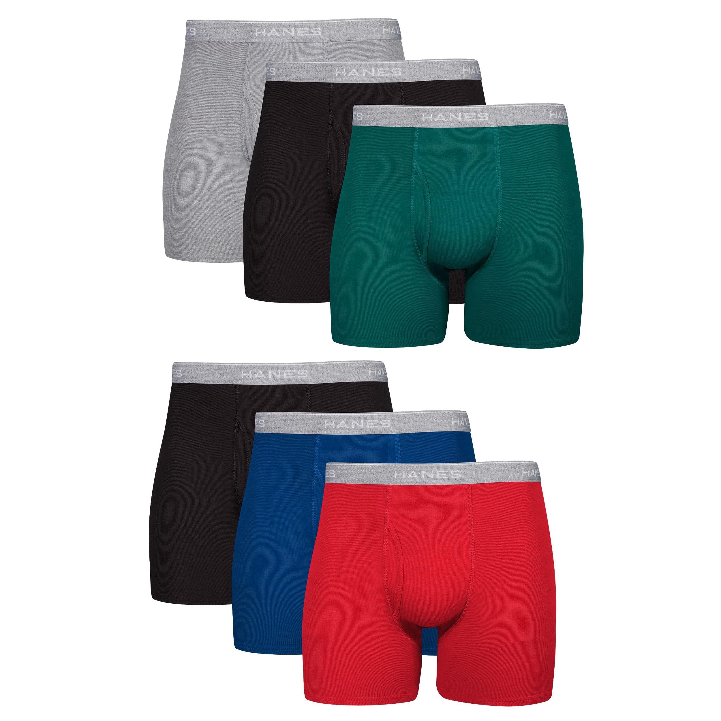 Hanes mens Underwear Boxer Briefs Pack, Cool & Breathable Cotton Moisture-wicking Underwear for Men, No Ride Up - P's One-Stop Shop 