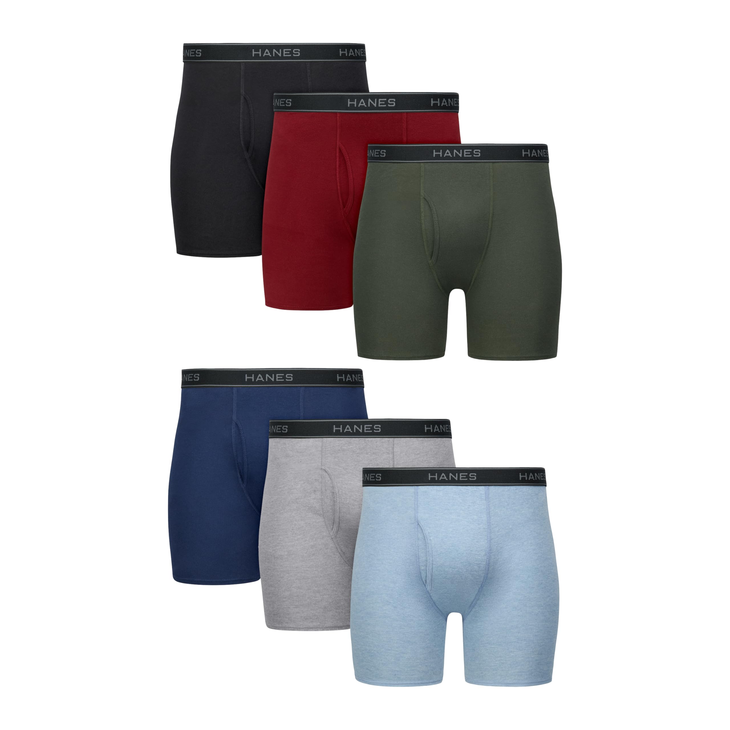 Hanes mens Underwear Boxer Briefs Pack, Cool & Breathable Cotton Moisture-wicking Underwear for Men, No Ride Up - P's One-Stop Shop 