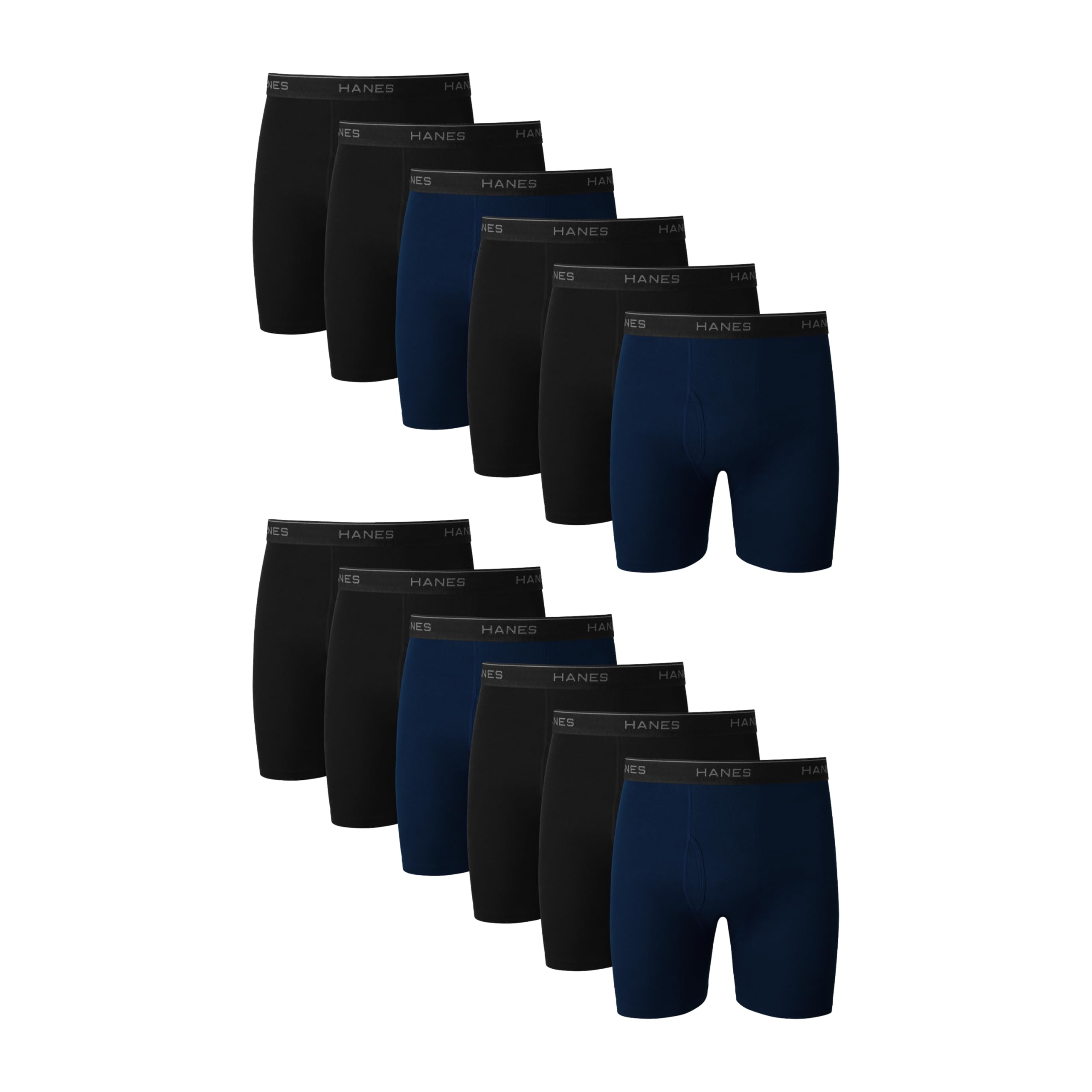 Hanes mens Underwear Boxer Briefs Pack, Cool & Breathable Cotton Moisture-wicking Underwear for Men, No Ride Up - P's One-Stop Shop 
