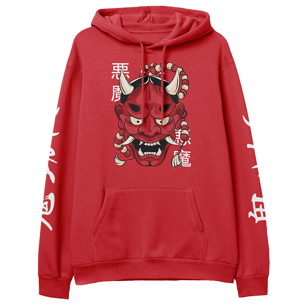 Hannya Demon Mask Hoodie - P's One-Stop Shop 
