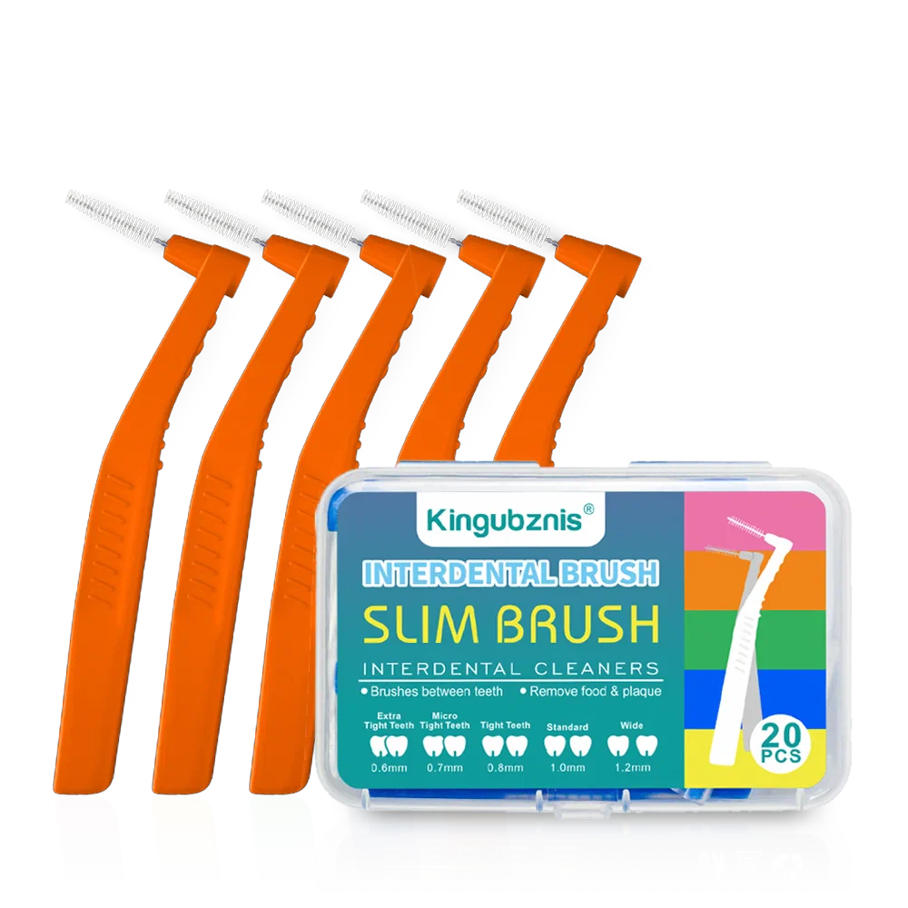 Interdental Brush 20-Pack - Soft Mini Brushes with Dust Cover for Orthodontic and Dental Cleaning - P's One-Stop Shop 