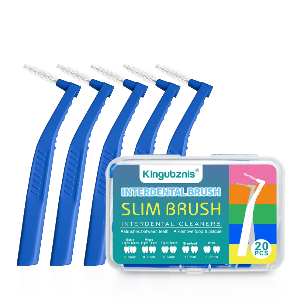 Interdental Brush 20-Pack - Soft Mini Brushes with Dust Cover for Orthodontic and Dental Cleaning - P's One-Stop Shop 