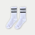 LA Gear Classic Athletic Striped Crew Socks | White - P's One-Stop Shop 