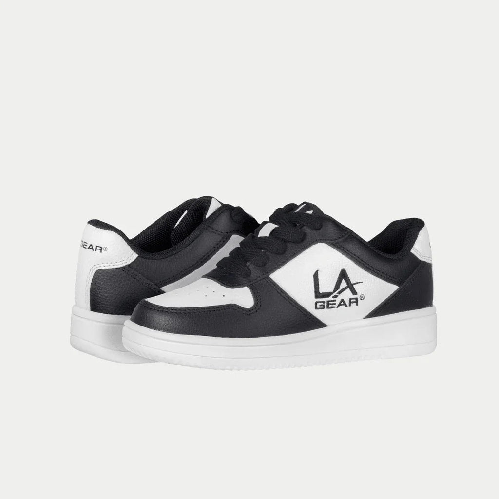 LA Gear Kids Edge Lowtop | Black x White Logo - P's One-Stop Shop 