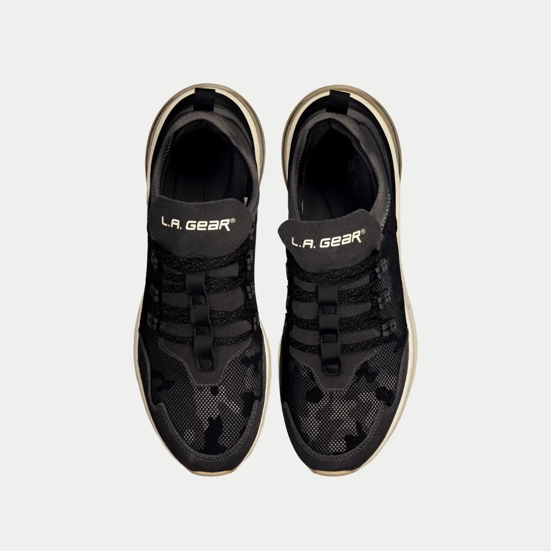 LA Gear Men’s Runyon Lowtop | Black x Gray - P's One-Stop Shop 