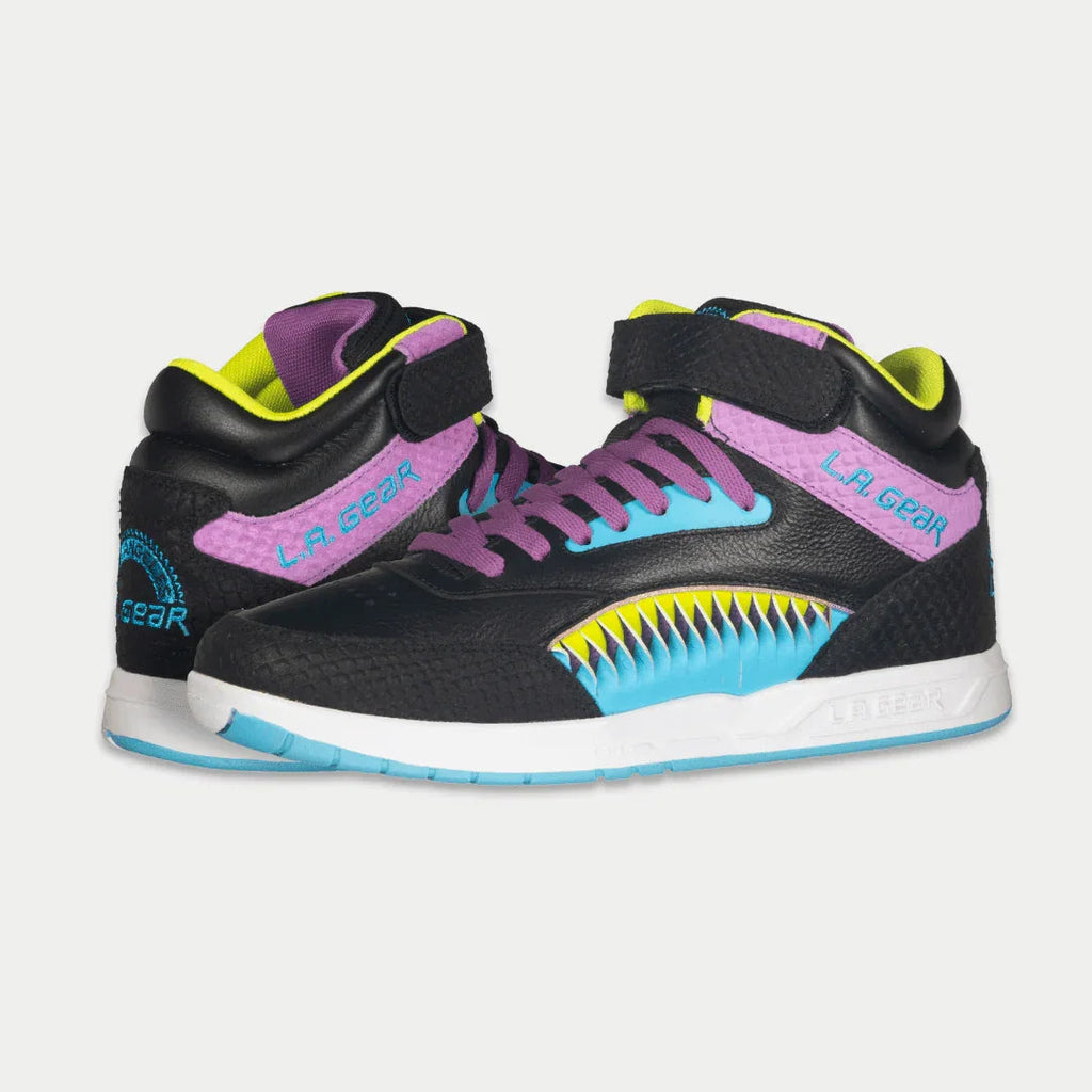 LA Gear Women's Flame Hightop | Black x Purple x Turquoise - P's One-Stop Shop 