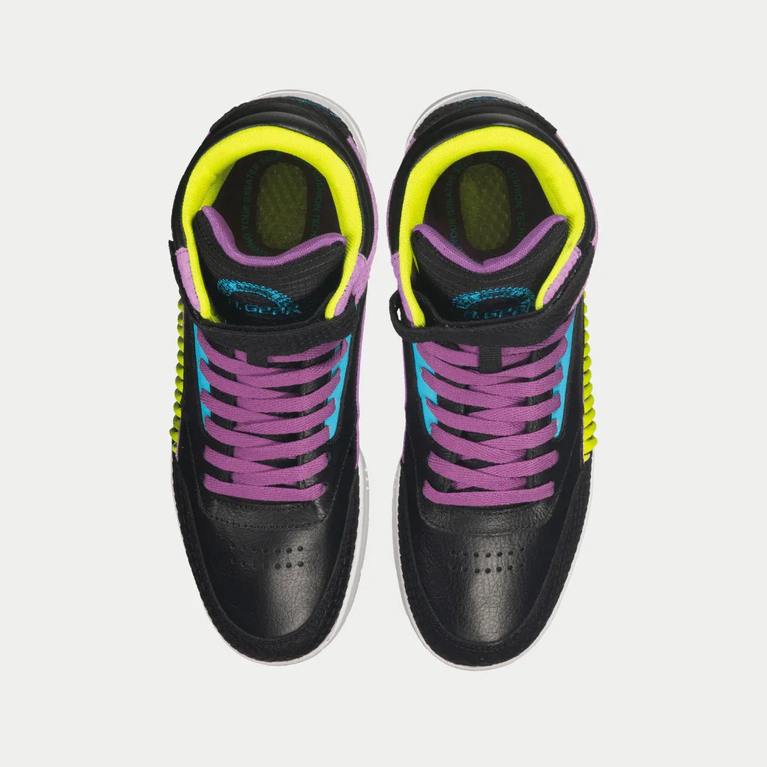 LA Gear Women's Flame Hightop | Black x Purple x Turquoise - P's One-Stop Shop 
