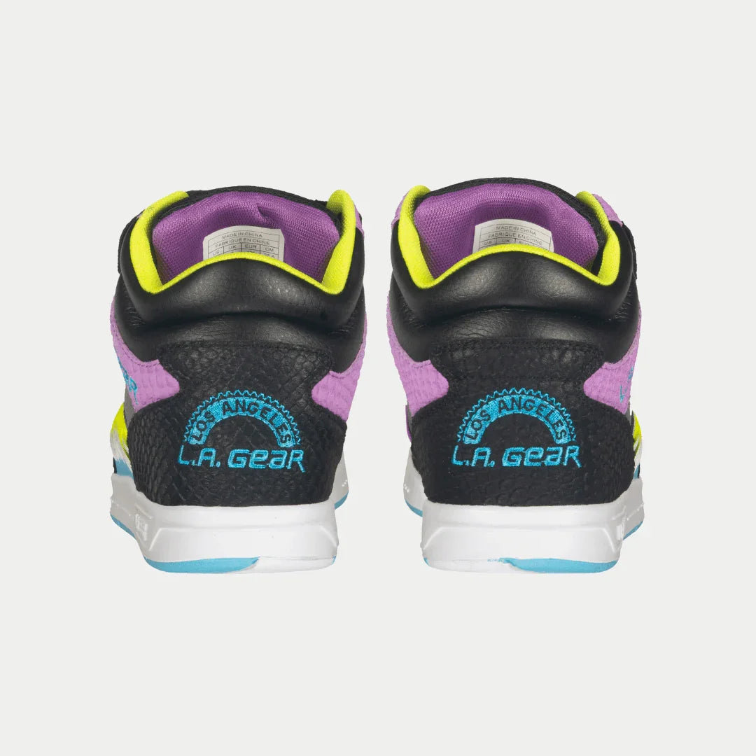 LA Gear Women's Flame Hightop | Black x Purple x Turquoise - P's One-Stop Shop 
