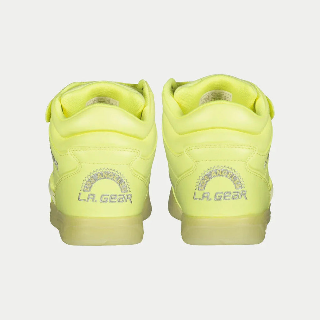 LA Gear Women’s Flame Hightop | Neon Yellow Glow - P's One-Stop Shop 
