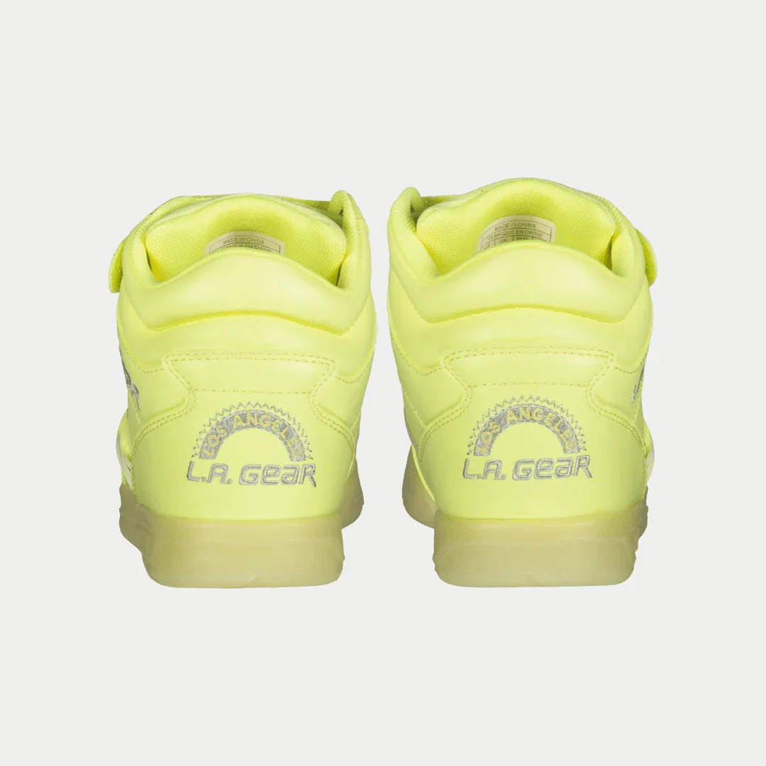 LA Gear Women’s Flame Hightop | Neon Yellow Glow - P's One-Stop Shop 