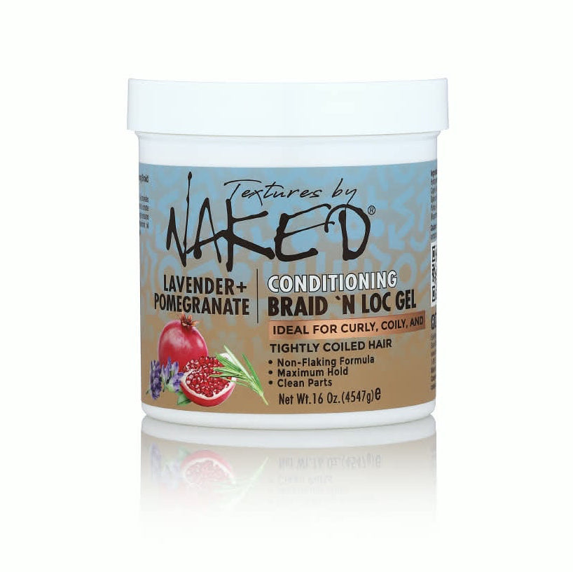 Lavender + Pomegranate Conditioning Braid 'N Loc Gel - Textures By Naked - P's One-Stop Shop 