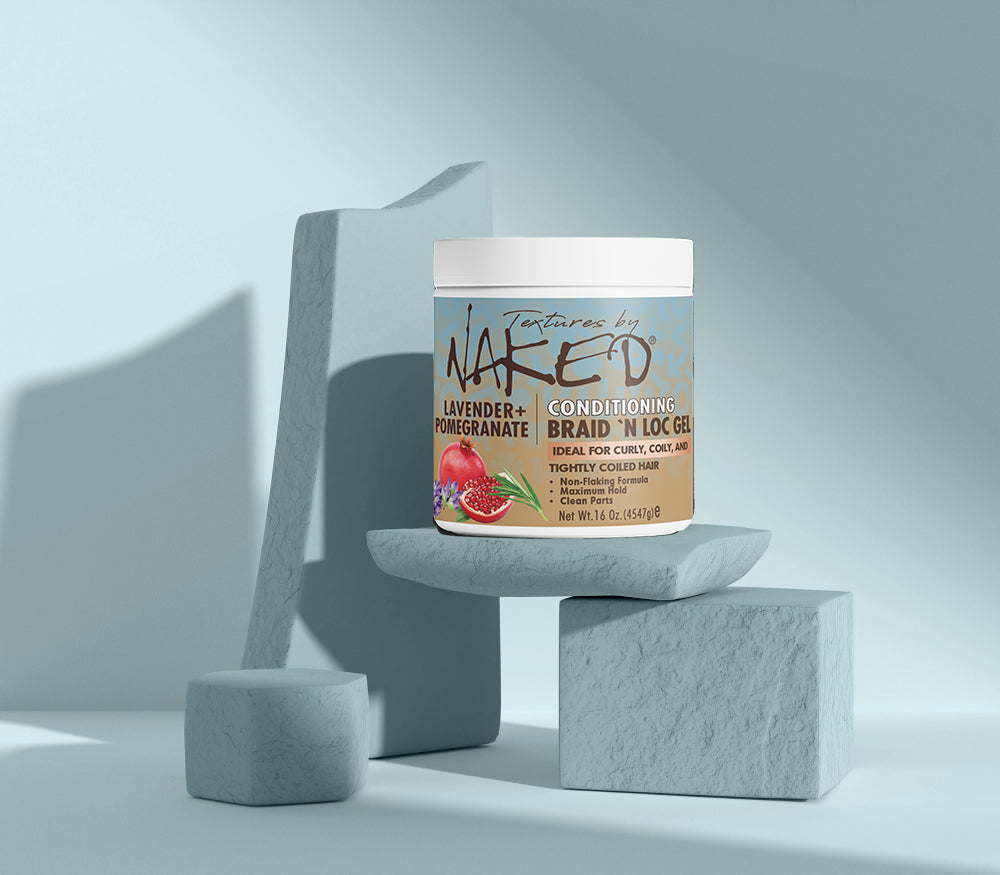 Lavender + Pomegranate Conditioning Braid 'N Loc Gel - Textures By Naked - P's One-Stop Shop 